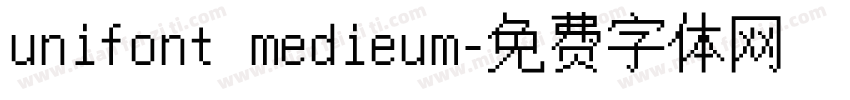 unifont medieum字体转换